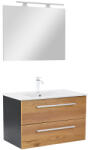 Leziter Mobilier complet de baie Vario Clam 80 antracit-stejar (Vario069-k)