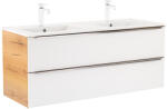 Leziter Dulap de bază Vario Trim 120 cu chiuvetă stejar-alb (Vario124)