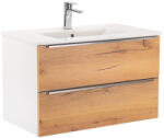 Leziter Dulap inferior Vario Trim 80 cu lavoar, stejar alb (Vario048)