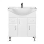 Leziter Dulap inferior Bianca Plus 75 cu lavoar, alb lucios (B75AMFFMFF)