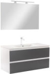 Leziter Mobilier complet de baie Vario Forte 100 alb-antracit (Vario074-k)