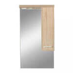 Leziter Dulap suspendat cu oglindă Nerva 55 cm, stejar Sonoma (MS55FKZSTST)