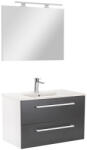 Leziter Mobilier complet de baie Vario Clam 80 alb-antracit (Vario065-k)