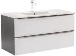 Leziter Dulap inferior Vario Trim 100 cu lavoar antracit-alb (Vario085)