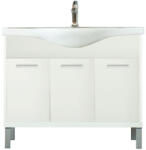 Leziter Dulap inferior Nerva 105 cm cu lavoar, alb (MS105A3AF)