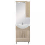 Leziter Mobilier complet de baie Bianca Plus 65, culoare stejar sonoma, deschidere pe dreapta (B65STSTJ)