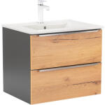 Leziter Dulap inferior Vario Trim 60 cu lavoar antracit-stejar (Vario015)