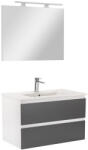 Leziter Mobilier complet de baie Vario Forte 80 alb-antracit (Vario038-k)