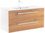 Leziter Dulap inferior Vario Clam 100 cu lavoar, stejar alb (Vario102)