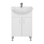 Leziter Dulap inferior Bianca Plus 55 cu lavoar, alb lucios (B55AMFFMFF)