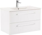 Leziter Dulap inferior Vario Clam 80 cu lavoar alb-alb (Vario064)