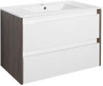 Leziter Dulap inferior Porto 80 cu lavoar rauna alb-ulm (PO80ARSF)