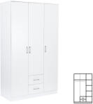 Leziter Dulap Miami 120x205 cm alb-alb (LMGSZ120FF) Garderoba