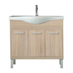 Leziter Dulap inferior Nerva 85 cm cu lavoar, stejar Sonoma (MS85A3ASTST)