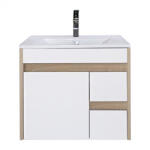 Leziter Mobilier de baie Luna 60 inferior cu lavoar, stejar Sonoma-alb (LUNA60ASTF)