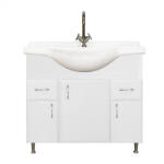 Leziter Dulap inferior Bianca Plus 85 cu lavoar, alb lucios (B85AMFFMFF)
