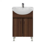 Leziter Dulap inferior Bianca Plus 55 cu lavoar, culoare Aida nuc (B55AADAD)