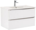 Leziter Dulap inferior Vario Trim 80 cu lavoar alb-alb (Vario046)