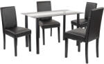 Leziter Set de masă Karin 4+1 negru-negru (LUA120B_LKE-BL_4)