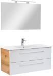Leziter Mobilier complet de baie Vario Clam 100 stejar-alb (Vario106-k)