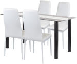 Leziter Norman 4+1 set de sufragerie alb (LUA140B_MDC-001-White_4)