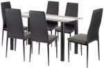 Leziter Norman 6+1 set de luat masa negru (LUA140B_MDC-001-Black_6)