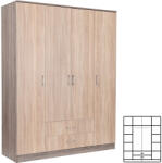 Leziter Dulap Miami 160x205 cm stejar Sonoma-stejar York (LMGSZ160STYT) Garderoba