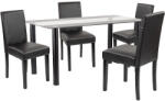 Leziter Set de masă Cadiz 4+1 negru-negru (LUA140B_LKE-BL_4)