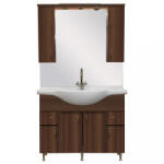Leziter Mobilier complet de baie Bianca Plus 105, culoarea lemnului Aida, nuc (B105ADAD)