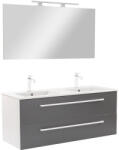 Leziter Mobilier complet de baie Vario Clam 120 alb-antracit (Vario137-k)