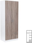 Leziter Dulap Miami 80x205 cm stejar York-alb (LMGSZ80YTF) Garderoba