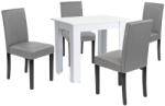 Leziter Set de masă Leon 4+1 alb-gri (LYET86F_LKE-GR_4)