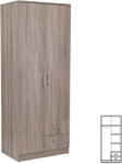 Leziter Dulap Miami 80x205 cm stejar York-stejar York (LMGSZ80YTYT) Garderoba