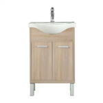 Leziter Dulap inferior Nerva 55 cm cu lavoar, stejar Sonoma (MS55A2ASTST)
