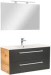 Leziter Mobilier complet de baie Vario Clam 100 stejar-antracit (Vario107-k)