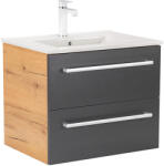 Leziter Dulap inferior Vario Clam 60 cu lavoar stejar-antracit (Vario035)