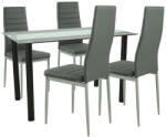 Leziter Set de masă Mezza 4+1 gri-gri (LUA120B_DA258GG_4)