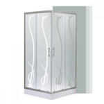 Leziter Cabină de duș pătrată Spirit BAMBOO 90x90, cu cădiță de duș acrilică armată (SB90A_AKSZ90ZT)