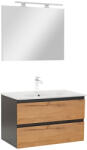 Leziter Mobilier complet de baie Vario Forte 80 antracit-stejar (Vario042-k)