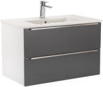 Leziter Dulap inferior Vario Trim 80 cu lavoar alb-antracit (Vario047)