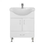 Leziter Dulap inferior Bianca Plus 65 cu lavoar, alb lucios (B65AMFFMFF)