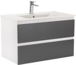 Leziter Dulap inferior Vario Forte 80 cu lavoar alb-antracit (Vario038)