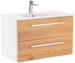 Leziter Dulap inferior Vario Clam 80 cu lavoar, stejar alb (Vario066)