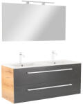 Leziter Mobilier complet de baie Vario Clam 120 stejar-antracit (Vario143-k)