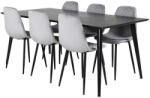  Étkezőgarnitúra Dallas 2596 (Szürke + Fekete)