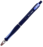 BLUERING Golyóstoll nyomógombos Bluering® V5 kék test gumírozott fogó, írásszín kék - vegyesbolt