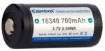 KeepPower RCR123A 700mAh 16340 3, 7V Lithium tölthető fotó elem (KeepPower-16340-700)