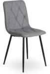 Klubfotel DORA étkezőszék szürke szövet/fekete