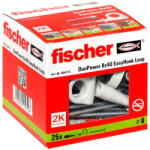 Fischer EasyHook Loop DuoPower 8x40 (white, 25 pieces, with EasyHook eyelet) (564173) - pcone