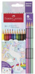 Faber-Castell Színes ceruza FABER-CASTELL kastélyos Unikornis matricával 10 darabos + 3 darab pasztell színes ceruzával (111219)